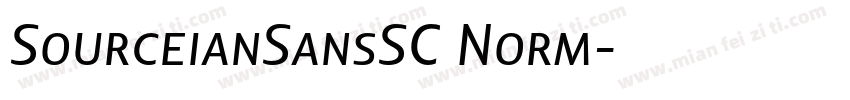 SourceianSansSC Norm字体转换